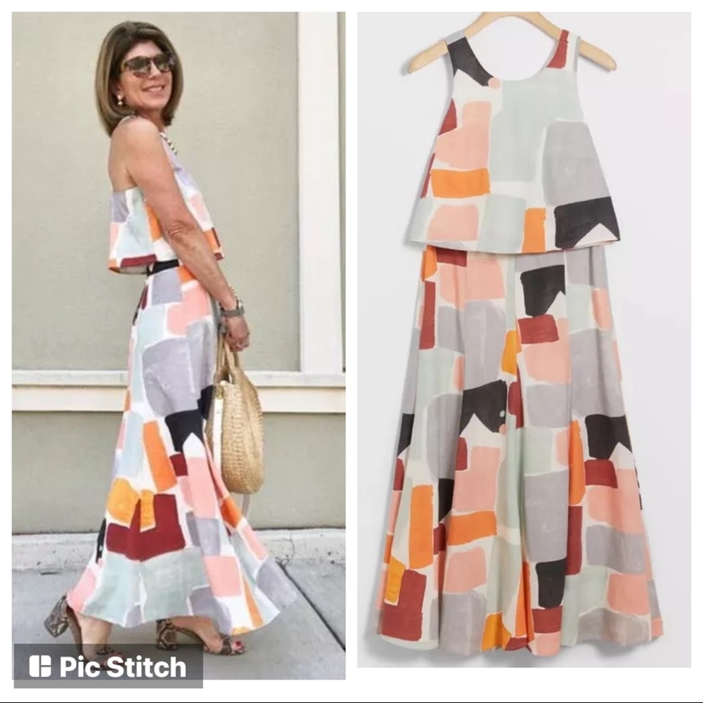 The Art Of Anthropologie x Moglea 2 piece set top and skirt size 6 Orig $188